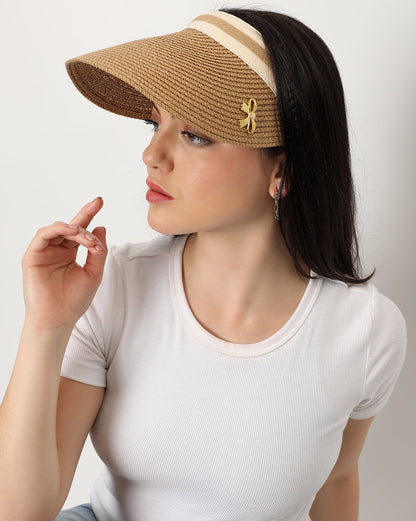 Brown Stylish Textured Hat
