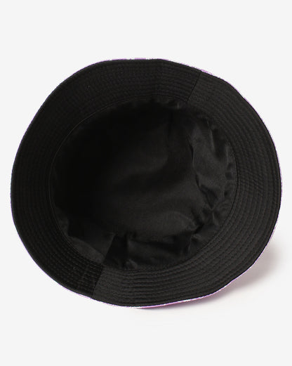 WOMEN PURPLE PRINTED VINTAGE BUCKET HAT