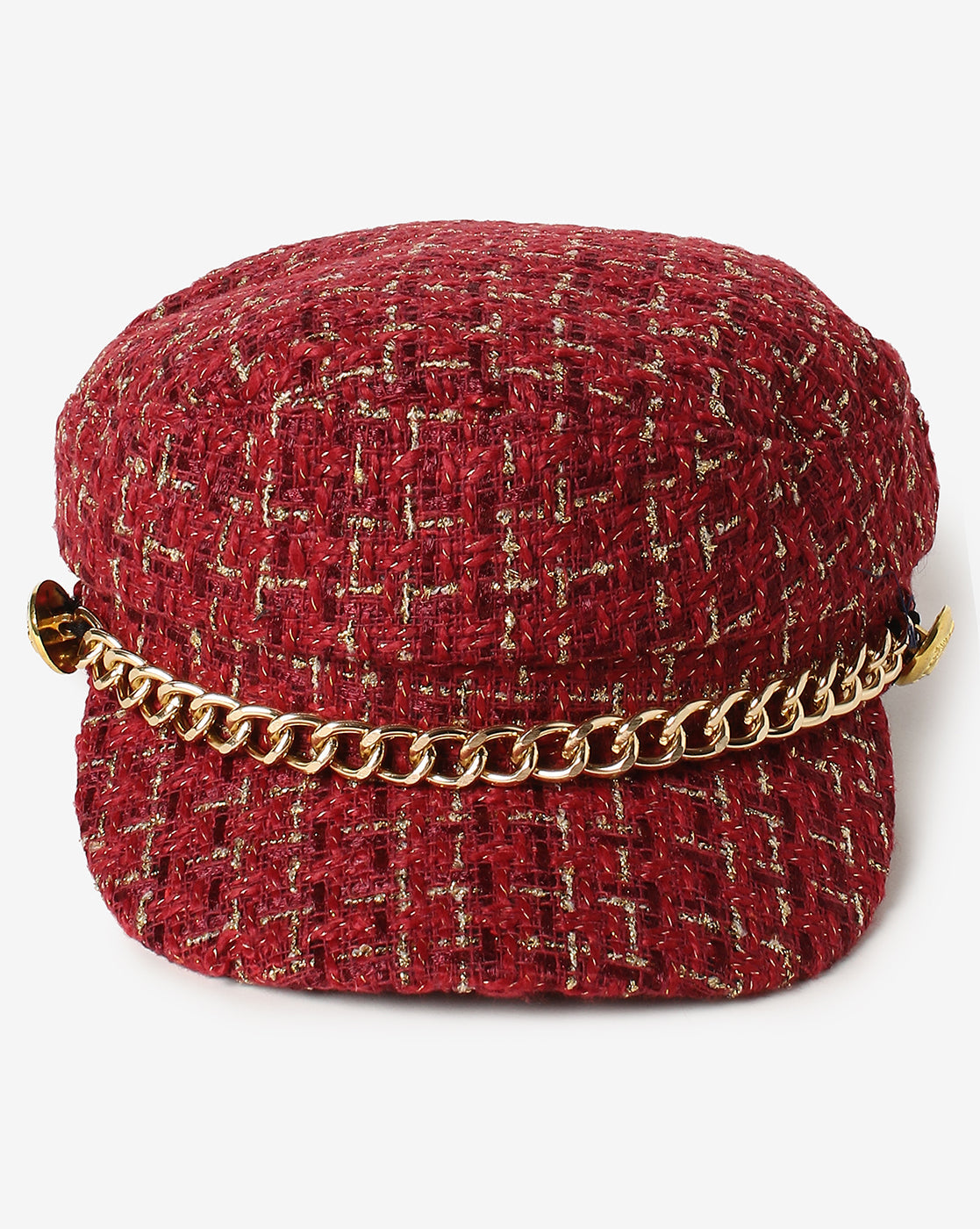 Red Textured Breton Cap