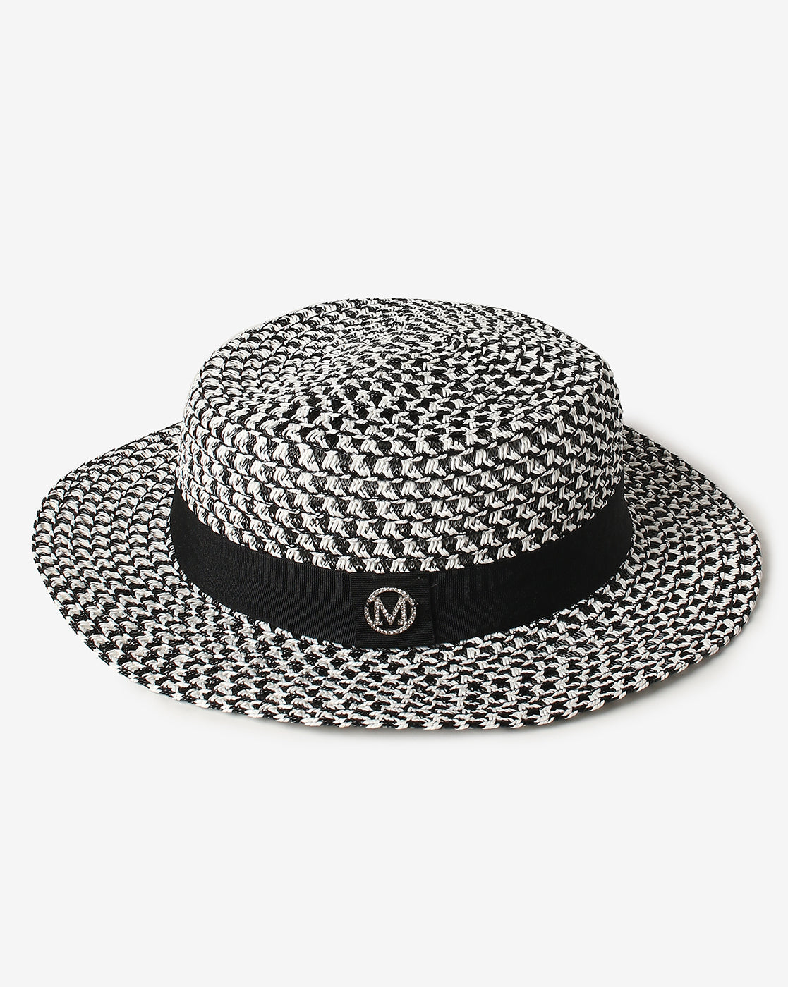 Black Printed Fedora Hat
