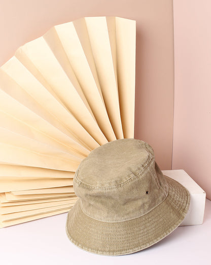 Brown Vintage Bucket Cap