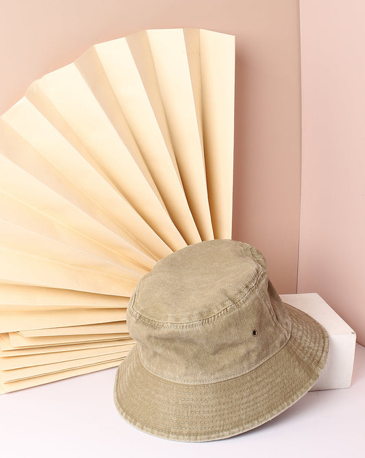 Brown Vintage Bucket Cap
