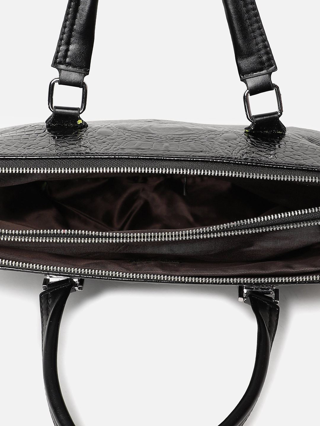 TEXTURED BLACK LAPTOP BAG