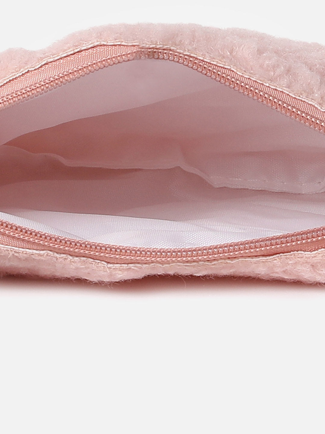 FUR TEXTURED PINK SLING BAG