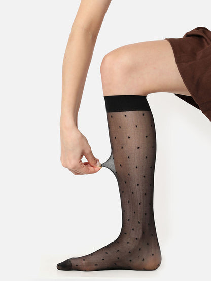 Black Knee High Stockings