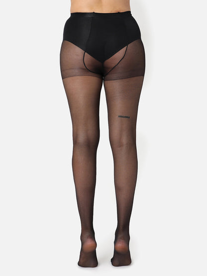 Black Solid Sheer Stockings
