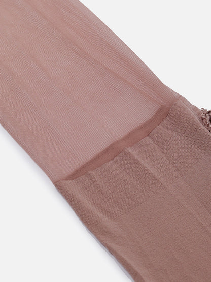 Beige Solid Sheer Stockings