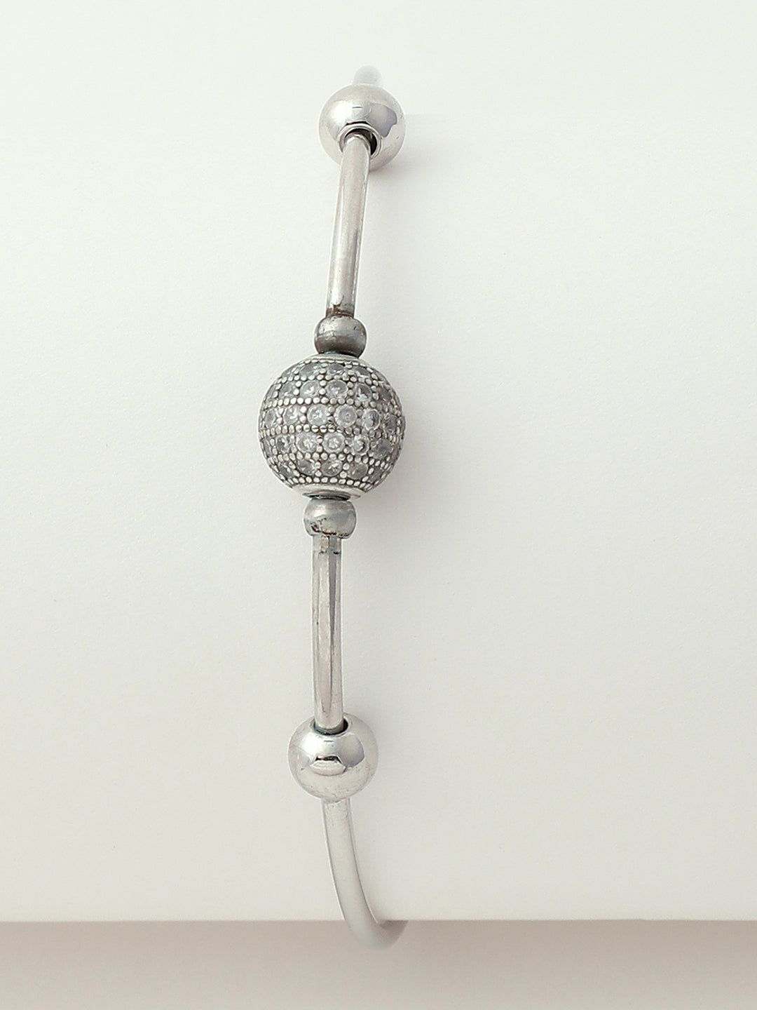 Transparent Analog Round Dial With Black Leather Strap Watch & Bracelet