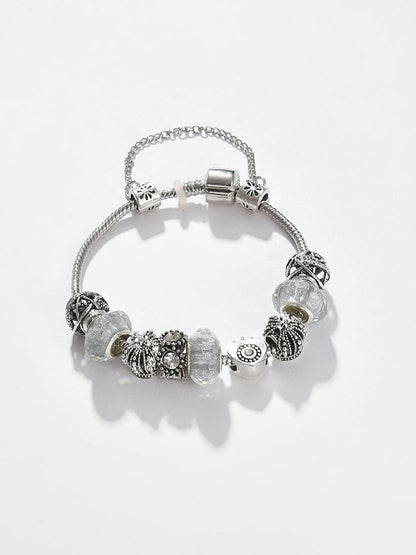 Sleek Silver Analog Round Dial With Metal Mesh Strap Watch & Bracelet