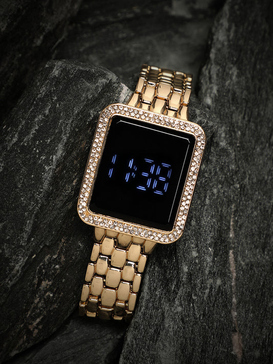 Gold Digital Watch
