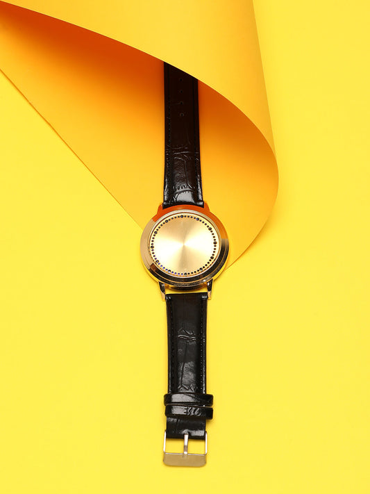 Round Black Analog Dial With