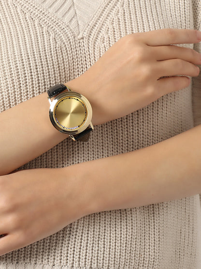 Round Black Analog Dial With