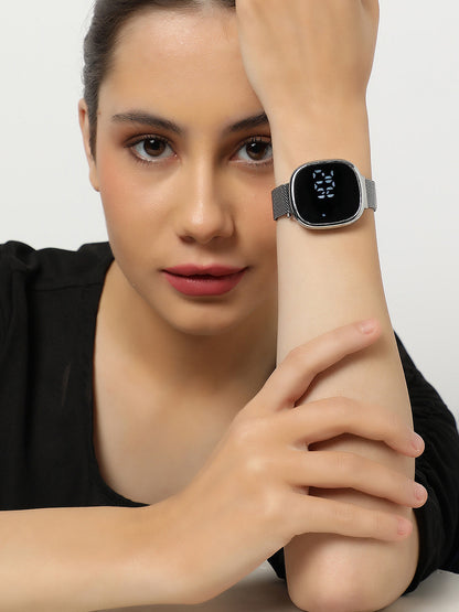 Silver Digital Watch