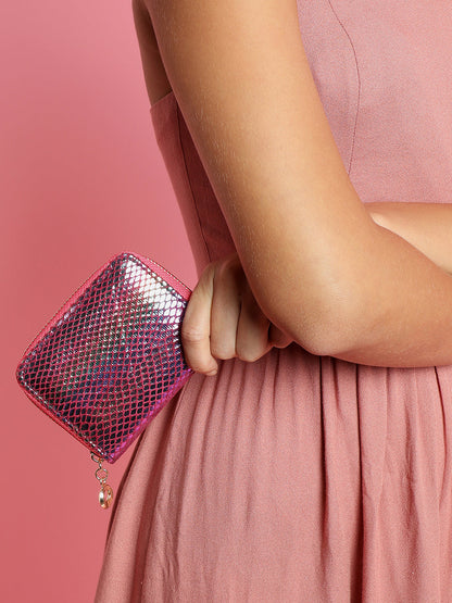 Multicolour Textured Vegan Leather Wallet