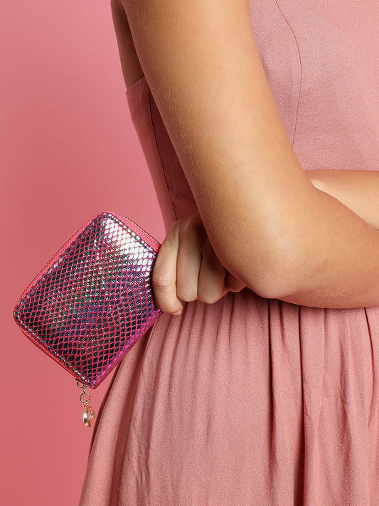 Multicolour Textured Vegan Leather Wallet