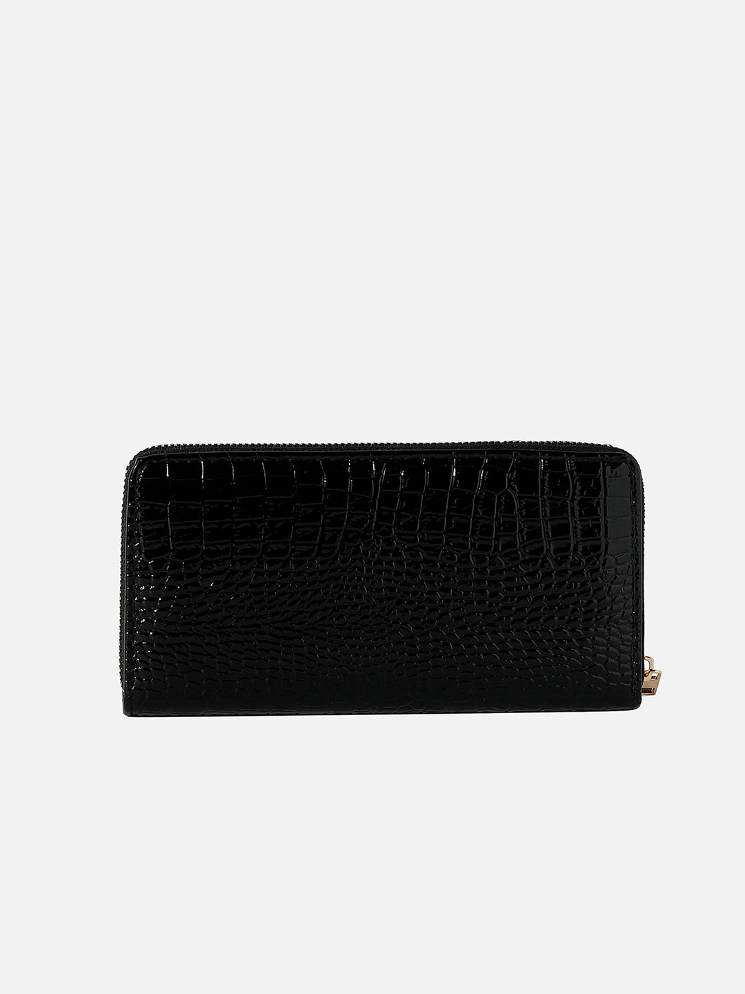 Black Textured Vegan Leather Wallet