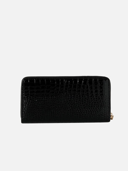 Black Textured Vegan Leather Wallet