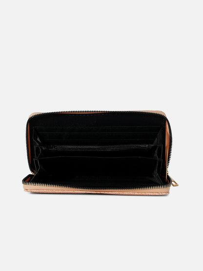 PINK TEXTURED VEGAN LEATHER WALLET