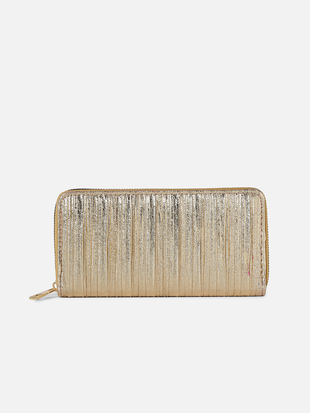 Gold Textured Vegan Leather Wallet