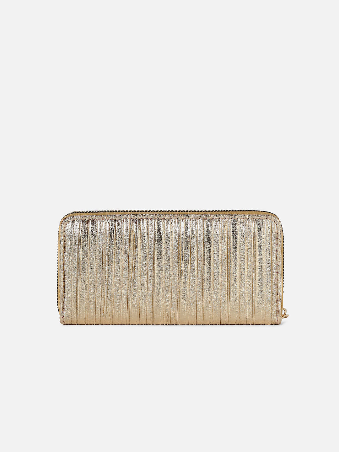 Gold Textured Vegan Leather Wallet
