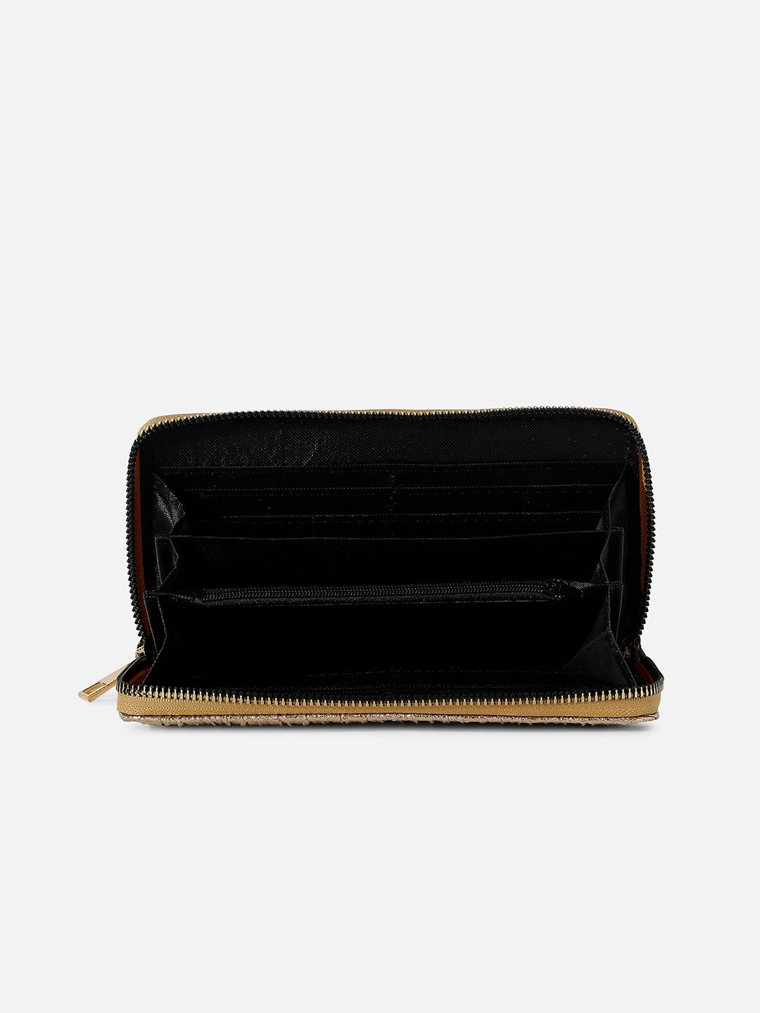 GOLD TEXTURED VEGAN LEATHER WALLET