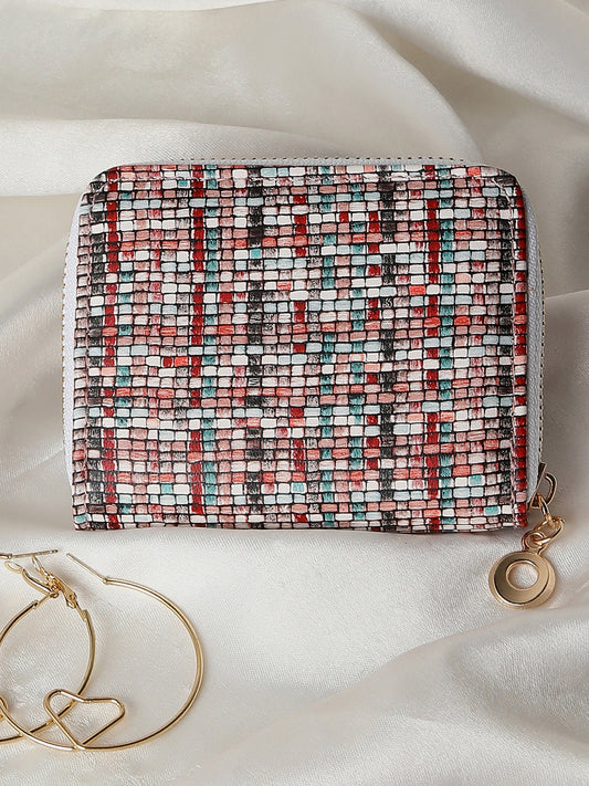 Multicolour Textured Vegan Leather Wallet