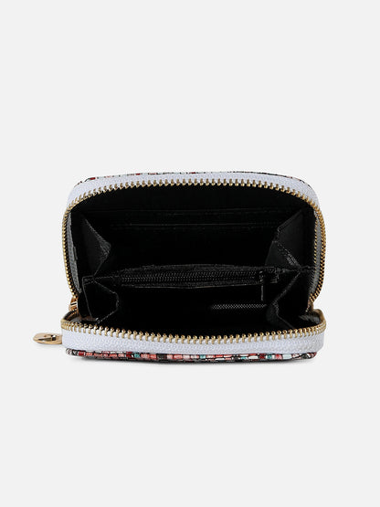 MULTICOLOUR TEXTURED VEGAN LEATHER WALLET