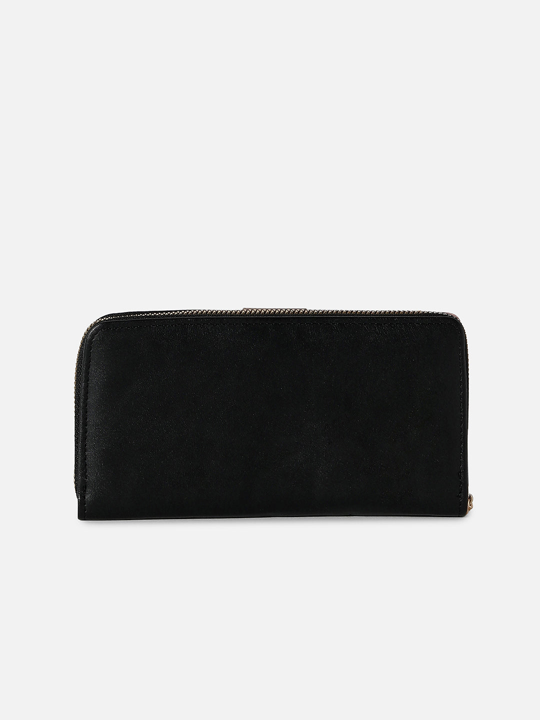 Black Textured Vegan Leather Wallet