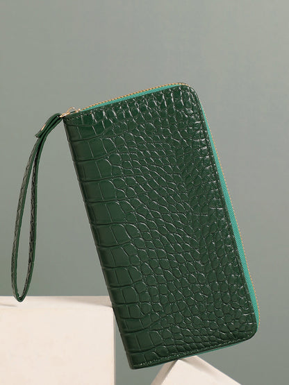 Forest Green Textured Vegan Leather Wallet