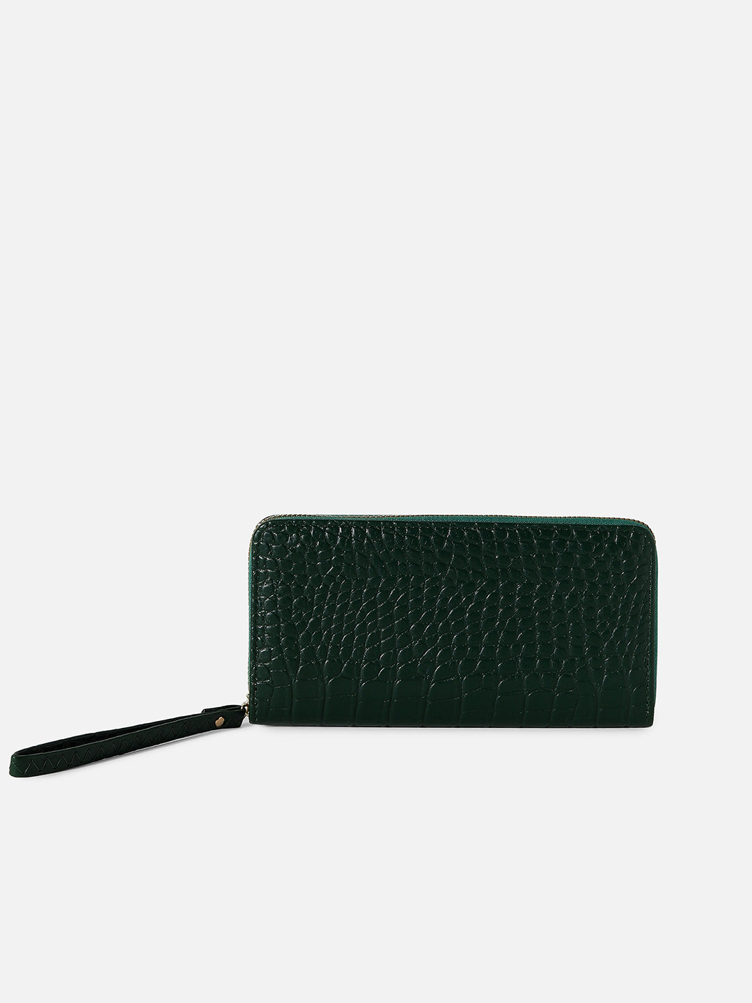 Forest Green Textured Vegan Leather Wallet