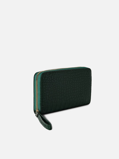 Forest Green Textured Vegan Leather Wallet