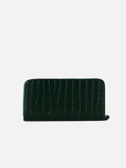 Forest Green Textured Vegan Leather Wallet