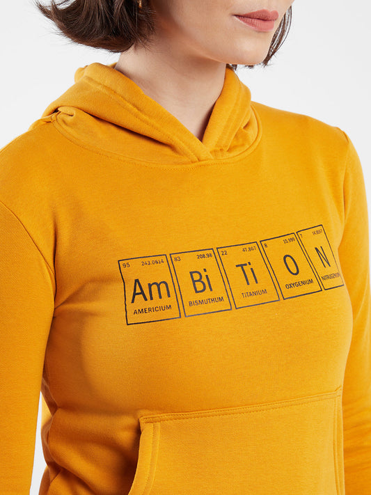 Cs Printed Stylish Casual Hooded Sweatshirt