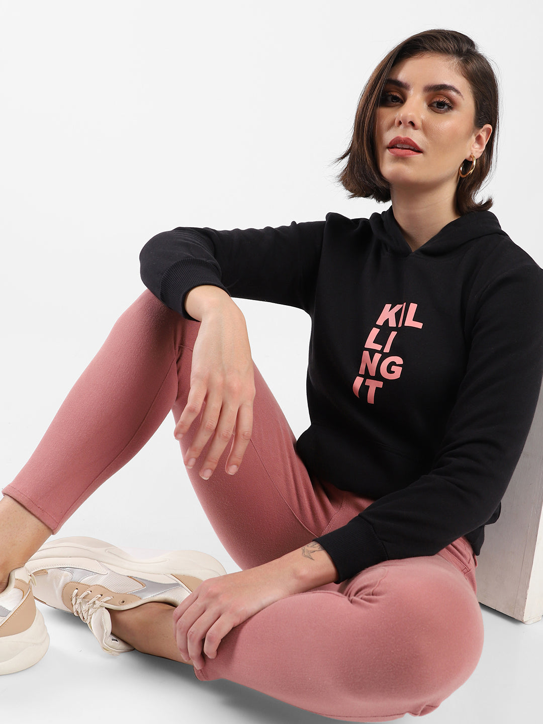 PRINTED STYLISH CASUAL HOODED SWEATSHIRT