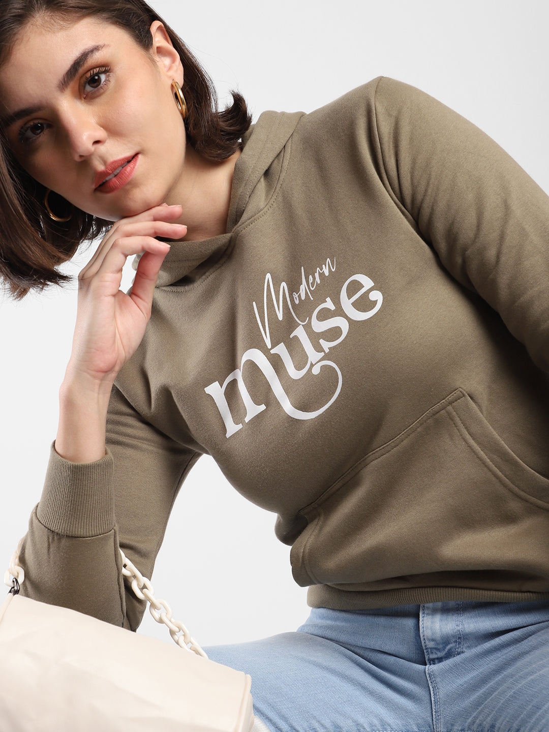 Printed Stylish Casual Hooded Sweatshirt