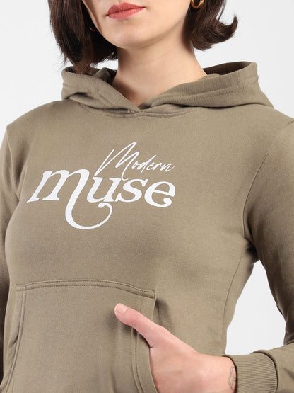 Printed Stylish Casual Hooded Sweatshirt