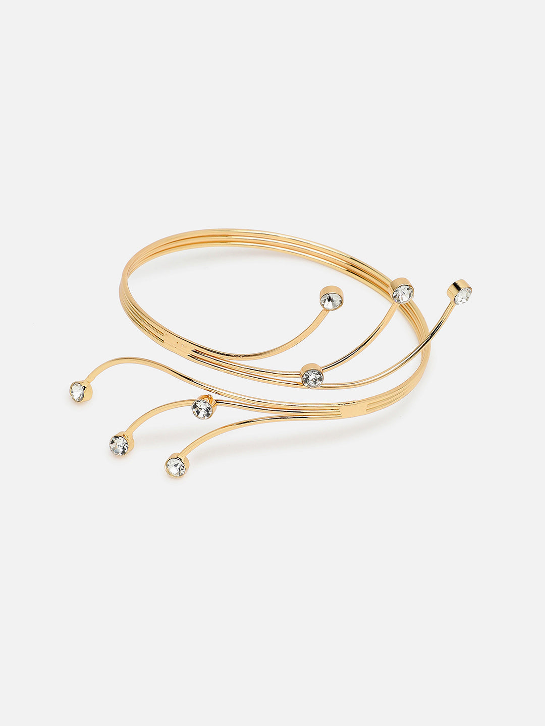 Gold Plated Party Rhinestones Armlet For Women