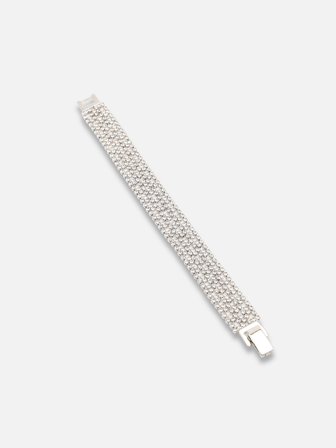 Silver Plated Party American Diamond Bracelet