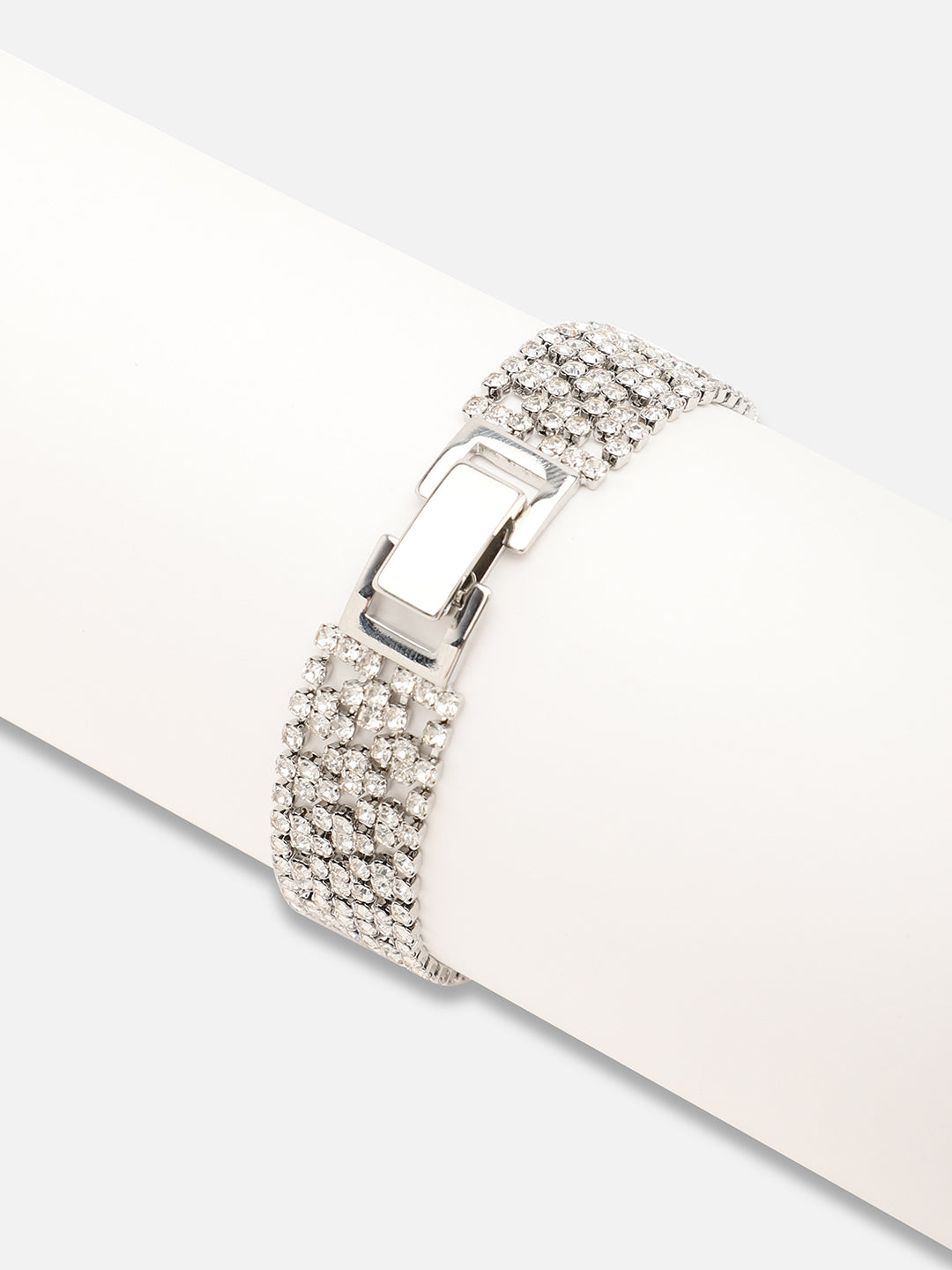 Silver Plated Party American Diamond Bracelet
