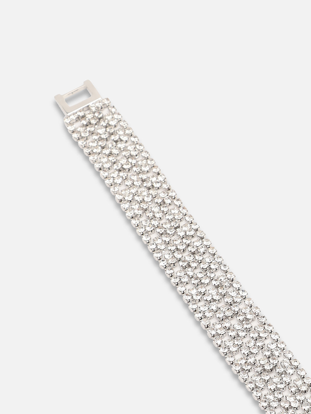 Silver Plated Party American Diamond Bracelet