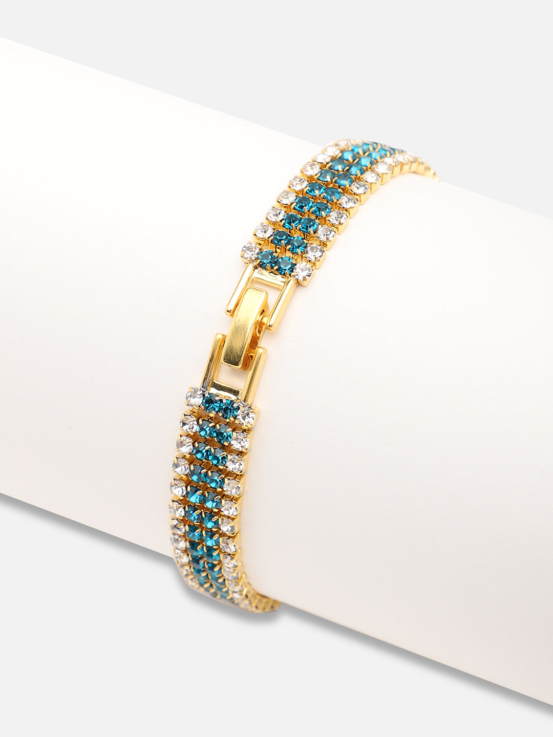 Gold Plated Party Designer Stone Bracelet For Women