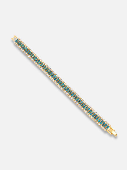 Gold Plated Party Designer Stone Bracelet For Women