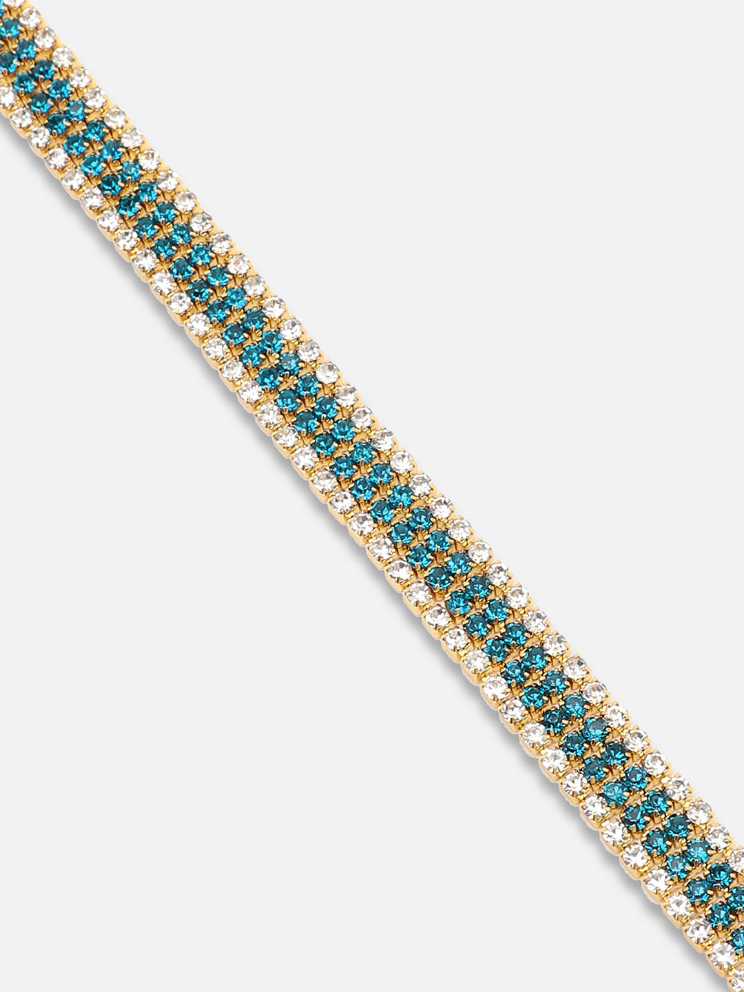 Gold Plated Party Designer Stone Bracelet For Women
