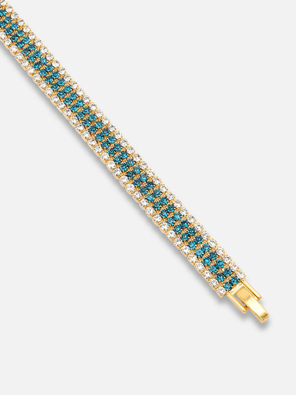 Gold Plated Party Designer Stone Bracelet For Women
