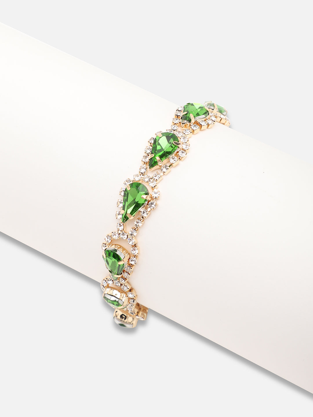 Gold Plated Party Designer Stone Bracelet For Women