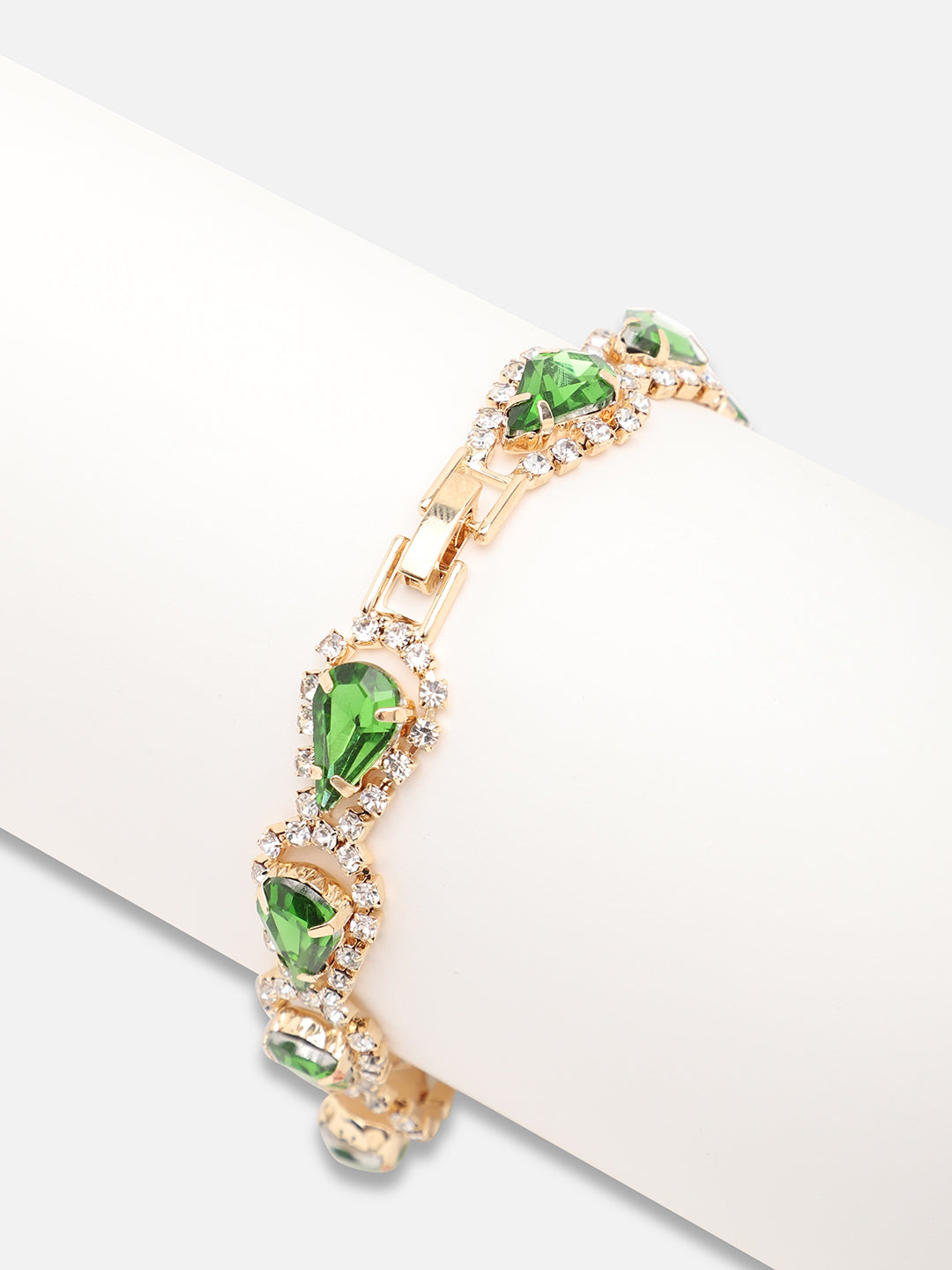 Gold Plated Party Designer Stone Bracelet For Women