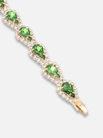 Gold Plated Party Designer Stone Bracelet For Women