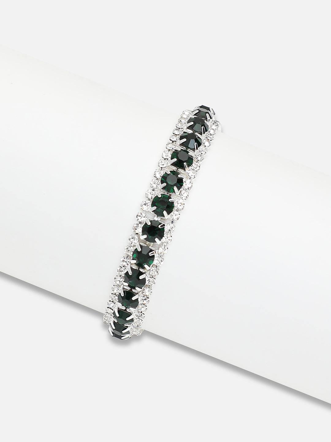 Silver Plated Party Designer Stone Bracelet For Women