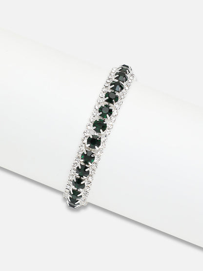 Silver Plated Party Designer Stone Bracelet For Women