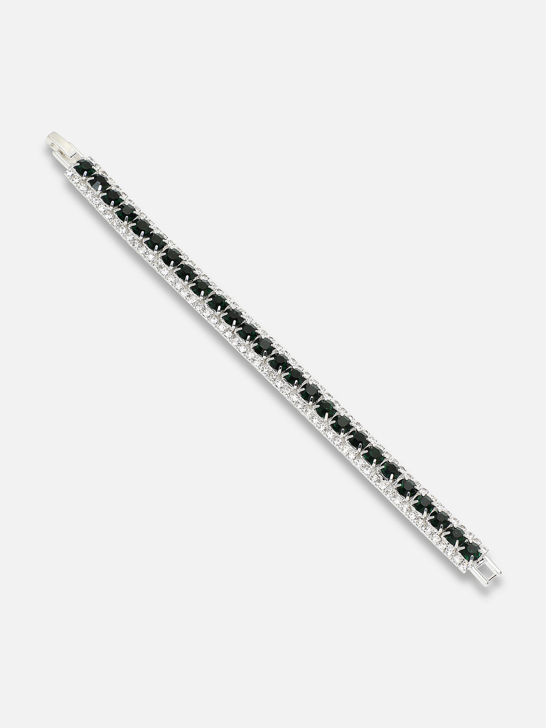 Silver Plated Party Designer Stone Bracelet For Women